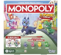 Parker Jeux - Jeu de plateau Monopoly Junior (2026) - 2 jeux en 1 - Version française