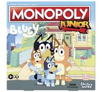 Monopoly Junior : édition Bluey, Jeu de Plateau pour Enfants, dès 5 Ans, pour pions Bluey, Bingo, Papa et Maman, Illustrations du Dessin animé - Version française