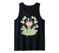 Monopoly Mr. Monopoly Money Pile Front & High Roller Back Débardeur