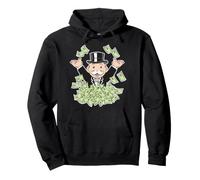Monopoly Mr. Monopoly Money Pile Front & High Roller Back Sweat à Capuche