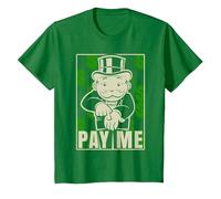 Monopoly Please Pay Me T-Shirt, Enfant, Vert Kelly, 3 Ans