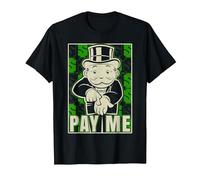 Monopoly Please Pay Me T-Shirt, Homme, Noir, L