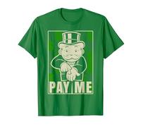 Monopoly Please Pay Me T-Shirt, Homme, Vert Kelly, S