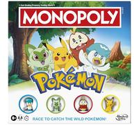 Monopoly Pokémon Edition Jeu de société | À partir de 8 ans | 2 à 4 joueurs | Jeux pour enfants pour les fans de Pokémon | Jeux familiaux amusants | 45 minutes