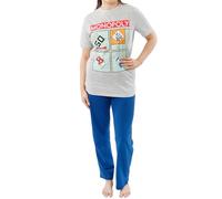 Monopoly Pyjamas de Jeu pour Femmes et Hommes | Pyjamas Fantaisie Unisexes pour Dames et Hommes | Gris XL
