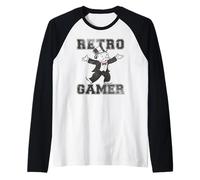 Monopoly Retro Gamer Mr. Monopoly Distressed Style Manche Raglan