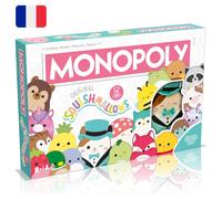 Winning Moves - Monopoly Squishmallows - 1 peluche CAM LE CHAT OFFERTE - Jeu de société - Jeu de Plateau - A partir de 8 ans - 2 à 6 joueursVersion française