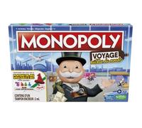 Monopoly Voyage autour du monde, jeu de societe, dès 8 ans, avec pions-tampons encreurs et plateau effaçable à sec