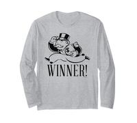 Monopoly Winner! Mr. Monopoly Running Dollars Sign Back Manche Longue
