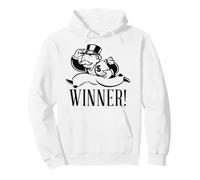 Monopoly Winner! Mr. Monopoly Running Dollars Sign Back Sweat à Capuche