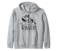 Monopoly Winner! Mr. Monopoly Running Dollars Sign Back Sweat à Capuche