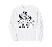 Monopoly Winner! Mr. Monopoly Running Dollars Sign Back Sweatshirt