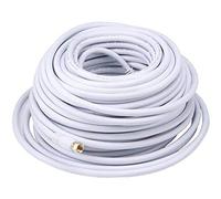 Monoprice 104062 Câble coaxial RG6 18 AWG 75 Ohm Quad Shield CL2 avec connecteur de Type F Blanc 30,5 m