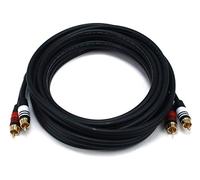 Monoprice 105348 15 ft Premium 2 RCA/2 RCA mâle à mâle câble Warhorse Guitars Fils électriques AWG 22 Noir