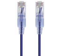 Monoprice - 116323 SlimRun Câble de raccordement Ethernet Cat6A - Fil de cuivre nu RJ45 UTP sans accroc 10 G 30 AWG 0,9 m violet - Lot de 10