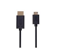 Monoprice 4K UltraFlex Small Diameter High Speed HDMI to Mini HDMI Cable - 3 Feet - Black | 4K@60Hz, 18Gbps, 36AWG, Compatible with DSLR Camera, TV, Laptop, Tablet, Raspberry Pi Zero W