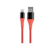 Monoprice Apple Lot de 3 câbles Lightning vers USB Type-A certifié MFi - 1,8 m - Rouge - Renforcé en Kevlar, tressé en Nylon tressé, Durable, pour iPhone 7 8 SE X XR XS - Série AtlasFlex