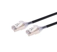 Monoprice Câble de raccordement Ethernet Cat6A - 0,9 m - Noir | sans accroc, Double Blindage, Niveau composant, cm, 30 AWG - Série SlimRun