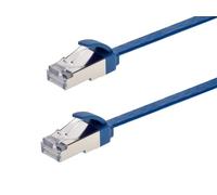 Monoprice Câble de raccordement Ethernet Cat6A - Fin et plat U/FTP 32 AWG - Botte moulée - 3 m - Bleu