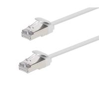 Monoprice Câble de raccordement Ethernet Cat6A - Fin et plat U/FTP 32 AWG - Botte moulée 7,6 m - Blanc