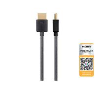 Monoprice Câble HDMI haute vitesse - 4K @ 60 Hz, HDR, 18 Gbit/s, YUV, 4:4:4, 36AWG, 2,4 m, noir - Série Ultra Slim
