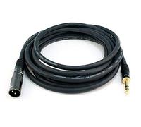 Monoprice Câble XLR mâle vers TRS mâle de 6,35 mm, 4,6 m, noir, 16 AWG, plaqué or. Série de qualité supérieure