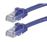 Monoprice Cat6 25ft Purple Patch Cable UTP 24AWG 550MHz Pure Bare Copper Snagless RJ45 Flexboot Series Ethernet Cable- Pack of 1