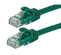 Monoprice Cat6 7ft Green Patch Cable UTP 24AWG 550MHz Pure Bare Copper Snagless RJ45 Flexboot Series Ethernet Cable- Pack of 1