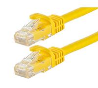 Monoprice Flexboot Series Câble de raccordement Cat6 Jaune de 4,3 m UTP 24 AWG 550 MHz en cuivre Pur Nu sans accroc RJ45 Flexboot Series