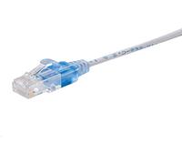 Monoprice Lot de 5 câbles de raccordement réseau Ethernet Cat6A 133201 - 7,6 m - Blanc | 10G - Série SlimRun