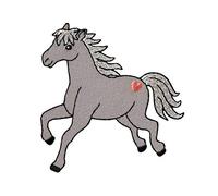 Monoquick Écusson thermocollant cheval avec cœur 7,5 x 7,5 cm