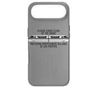 Monorail Please Stand Clear of The Doors Espagnol et Anglais Coque pour iPhone Air