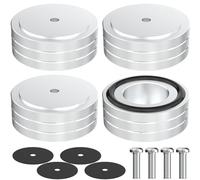 Monosaudio 4 tampons de pics HiFi 58 x 22 mm Pieds d'appareil en aluminium pour haut-parleur Pieds HiFi Isolant Pieds Absorbants M4 x 0,7 HiFi Dessous de verre pour platines d'amplification