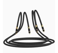 Monosaudio A202R Câble de connexion RCA haut de gamme Multiple Oxy Acid pur cuivre + câble de signal audio HiFi hybride plaqué argent (1 m/3,2 ft)