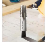 MonoSora Acier rapide 1 4-18 NPT Taper Pipe Tap Straight Fluted Hand Tool for Cutting Internal Thread Silver