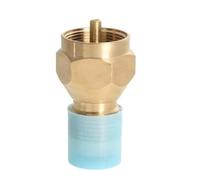 MonoSora Adaptateur de recharge de gaz propane pour cylindre de réservoir de 0,5 kg, type POL en laiton vers bouteille jetable, arrêt de sécurité, compatible avec les bouteilles de 0,5 kg