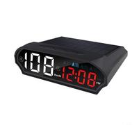 MonoSora Affichage tête haute à énergie solaire avec compteur de vitesse GPS et boussole, écran couleur LED numérique HUD pour voitures, détection intelligente de la lumière, noir