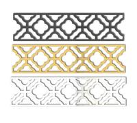 MonoSora Autocollant 3D Acrylique Motif Géométrique Autocollant Frise Murale Décoration Chambre 30cm x 7.5cm