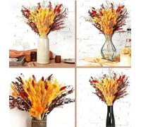 MonoSora Bouquet de fleurs séchées d'automne 94 pièces pour décoration d'intérieur avec eucalyptus et herbes précieuses - 44 cm - Fleurs d'automne artificielles pour mariage et décoration de