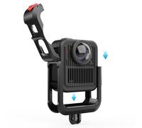 MonoSora Cage de protection légère en alliage d'aluminium pour GoPro MAX 2 avec couvercle de batterie et protecteur d'objectif en silicone