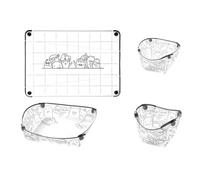 MonoSora Ensemble de vaisselle de camping portable, assiette pliable, bol, tasse et planche à découper, matériau PP de qualité alimentaire, pour randonnée, pique-nique et voyage en plein air