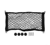MonoSora Filet de rangement élastique extra large pour voiture, 25 x 50 cm, noir avec poche en maille pour cargaison, van, caravane, bateau