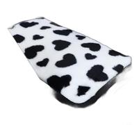 MonoSora Housse d'accoudoir de voiture en peluche pour console centrale avec motif cœur compatible avec la plupart des véhicules (noir)