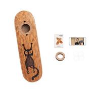 MonoSora Kazoo Harmonica en bois pour ukulélé, instrument à vent folk débutant avec diaphragme de rechange, pour style classique (bois)