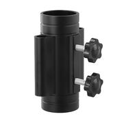 MonoSora Kit de fixation pour auvent de camping en alliage d'aluminium - Coupe-vent - Support de tuyau - Auvent et tente - 10 x 4 cm - Noir