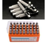 MonoSora Kit d'estampage 36 pièces en acier au chrome vanadium avec chiffres et lettres pour bricolage, bijoux, cuir et métaux