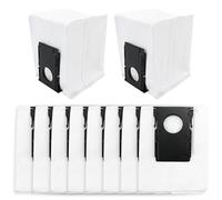 MonoSora Lot de 10 sacs d'aspirateur de rechange pour aspirateur Midea W20/W20 Pro et pour robot nettoyeur Eureka J20 5 couches de filtration en non-tissé