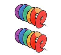 MonoSora Lot de 2 drapeaux colorés de 1,6 m, en fibre de polyester, tente d'extérieur, jardin, camping, fête, décoration pour célébrations festives