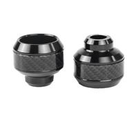 MonoSora Lot de 2 patins de fourche avant pour moto, protection de roue en alliage d'aluminium, design anti-chute, absorption des chocs, compatible avec la plupart des motos, noir