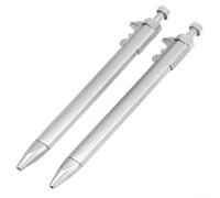 MonoSora Lot de 2 stylos à bille à encre gel 2 en 1 - Outil de mesure multifonction de 0,5 mm pour écrire, dessiner, école, bureau, recharge noire